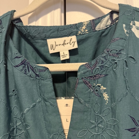 Wonderly Floral Eyelet Maxi Dress | Size L - Picture 2 of 3